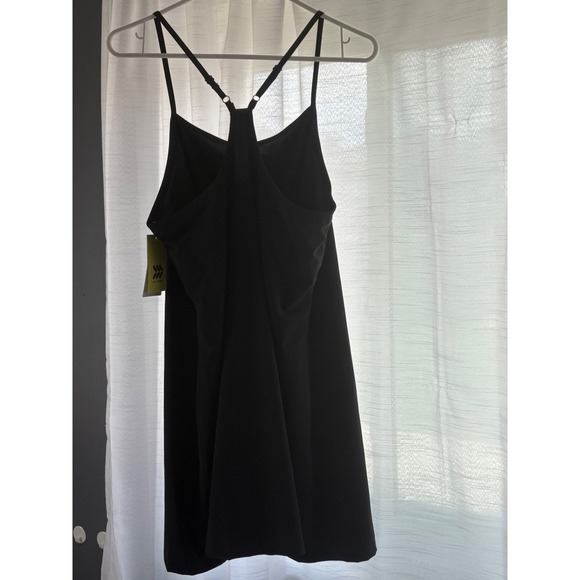 All in Motion Womens Flex Strappy Dress Black Racerback Built-In Liner L - Picture 3 of 11